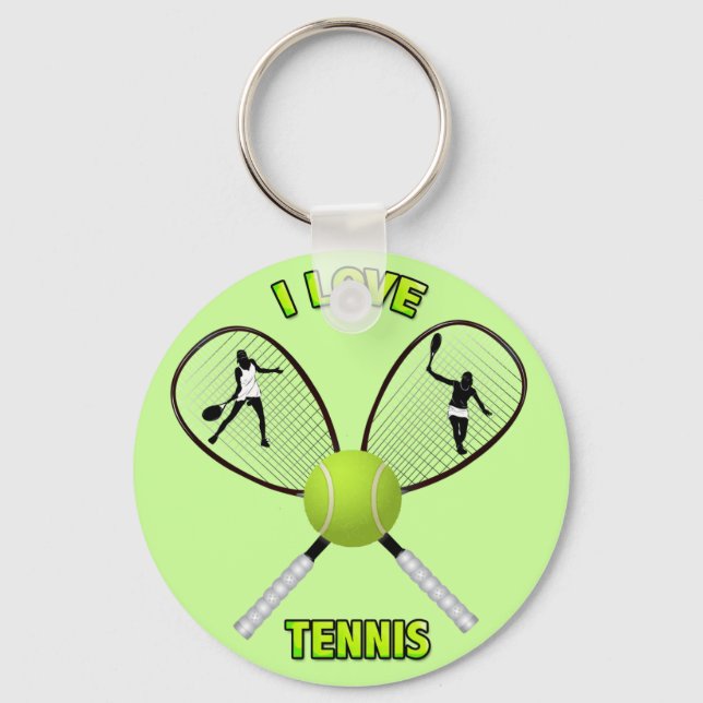 I LOVE TENNIS SCHLÜSSELANHÄNGER (Vorderseite)