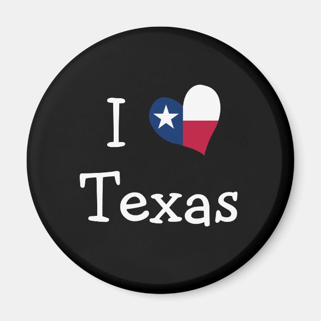I Love Texas Magnet (Devant)