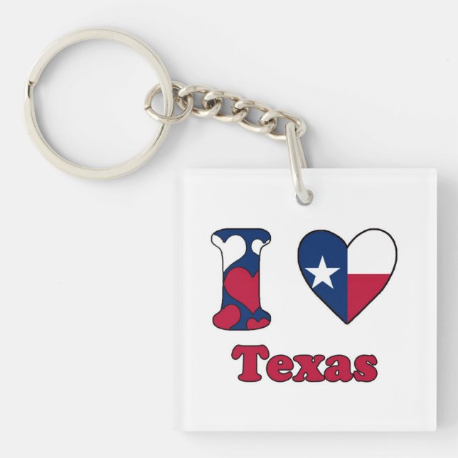 I love Texas Schlüsselanhänger (Vorderseite)