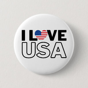 I LOVE THE USA - For real Americans! Button