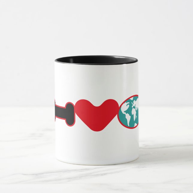 I LOVE THE WORLD BY MASANSER PIXELAT TASSE (Zentrum)