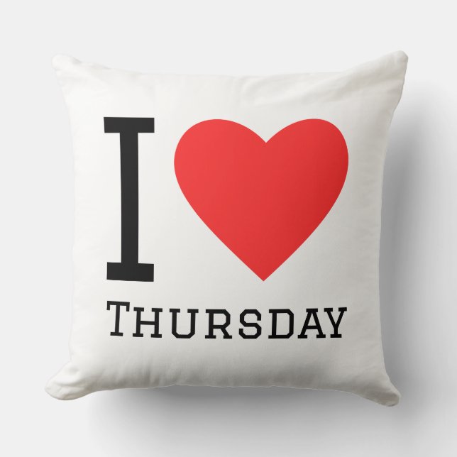 I love Thursday  Square Sticker Kissen (Vorderseite)