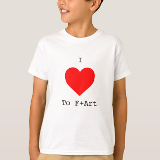 I LOVE To F+Art Kid's T-Shirt by The F+Art Cafe