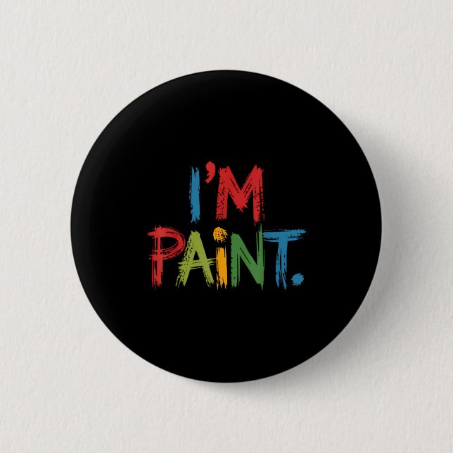 I Love To Finger Paint I'm Paint Funny Couple Vale Button (Vorderseite)