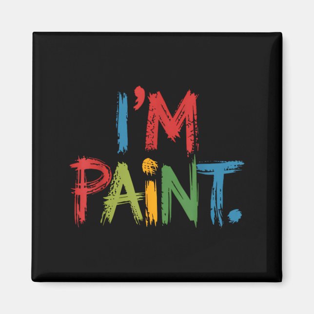 I Love To Finger Paint I'm Paint Funny Couple Vale Magnet (Vorne)