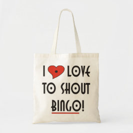 I Love to Shout Bingo Tragetasche