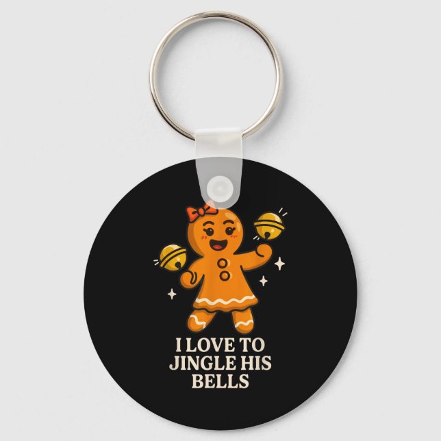 I Love To Stuff Her Stocking Matching Jingle His B Schlüsselanhänger (Vorderseite)