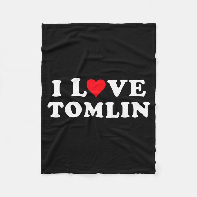 I Love Tomlin Matching Girlfriend &amp; Boyfriend  Fleecedecke (Vorderseite)