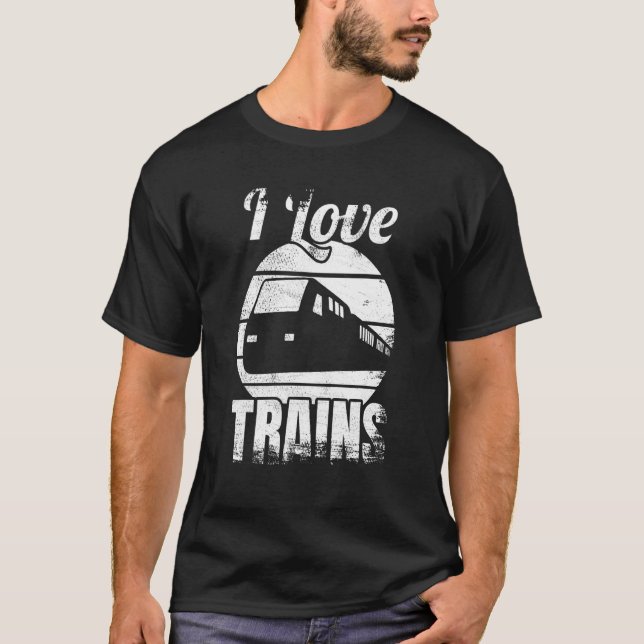 I Love Trains Railway T-Shirt (Vorderseite)