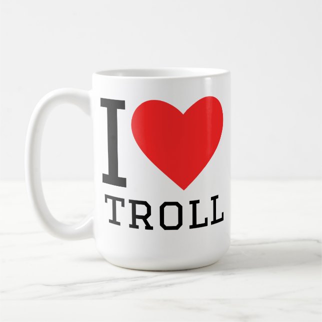 I love troll kaffeetasse (Links)
