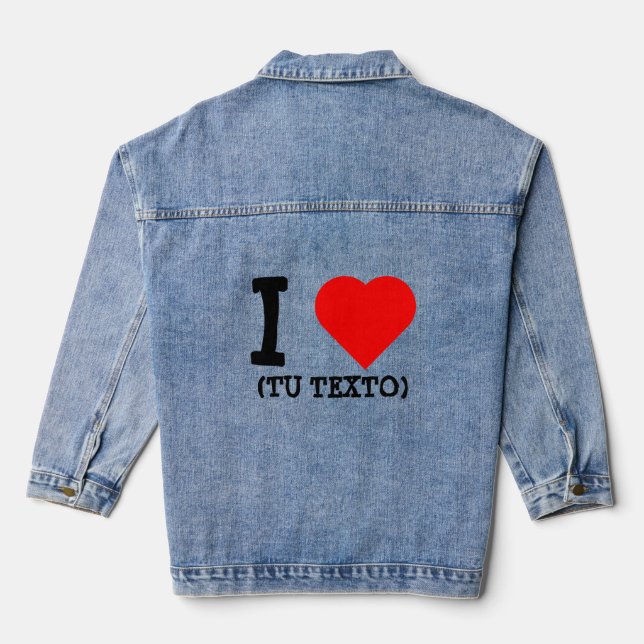 I LOVE + TU TEXTO (Verso)