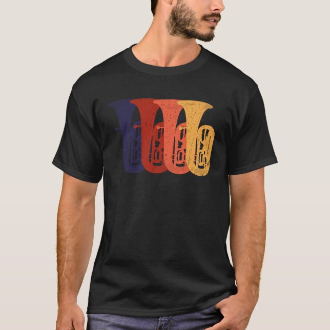 I Love Tuba instrument T-Shirt (Vorderseite)