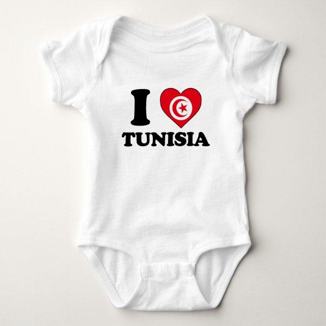 I love Tunisia Baby Strampler (Vorderseite)