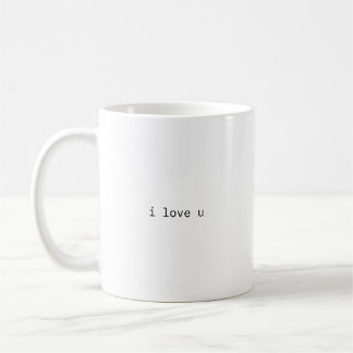 "i love u" simple mug  kaffeetasse
