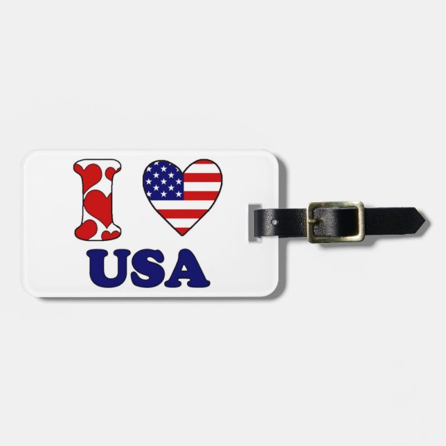 I love USA Gepäckanhänger (Vorderseite horizontal)