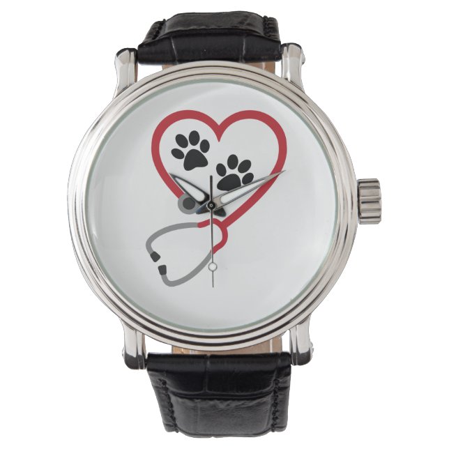 I love Veterinary Medicine Armbanduhr (Vorderseite)
