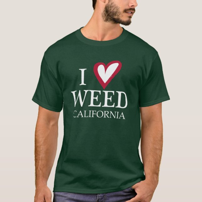 I Love Weed Sweat - shirts à capuche de Californie (Devant)