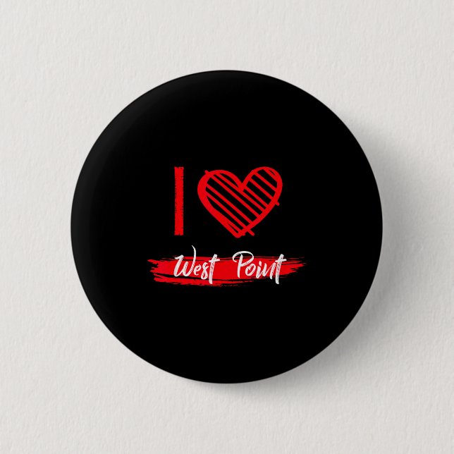 I Love West Int I Heart West Int  Button (Vorderseite)