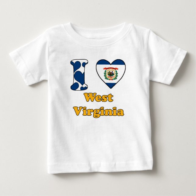 I love West Virginia Baby T-shirt (Vorderseite)