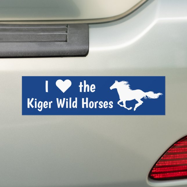 I Love Wild Horses Bumper Sticker (En voiture)