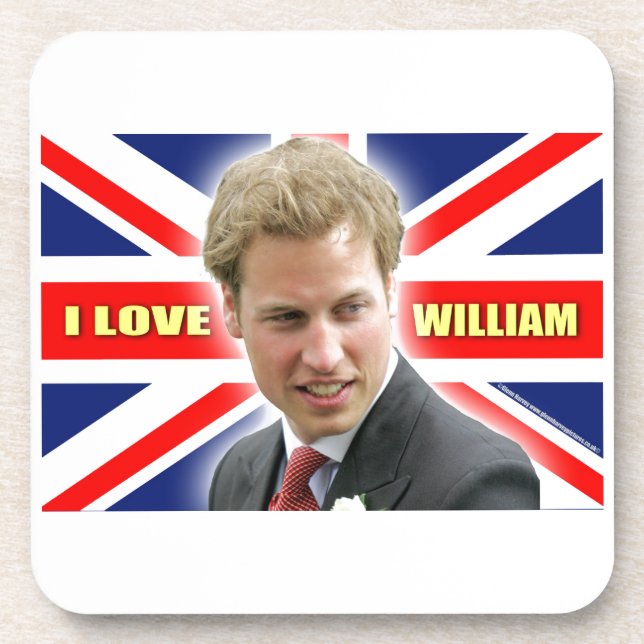 I Love William Getränkeuntersetzer (Vorderseite)