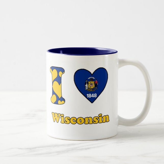 I love Wisconsin Zweifarbige Tasse (Rechts)