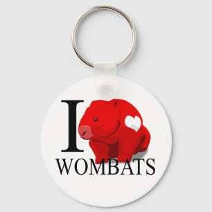 I Love Wombats Keychains Schlüsselanhänger