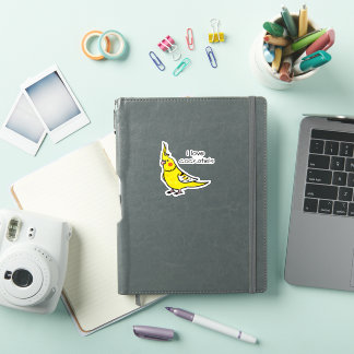 I Love Yellow Cockatiels Aufkleber