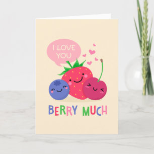 I Love You Berry Beaucoup drôle Carte Saint Valent
