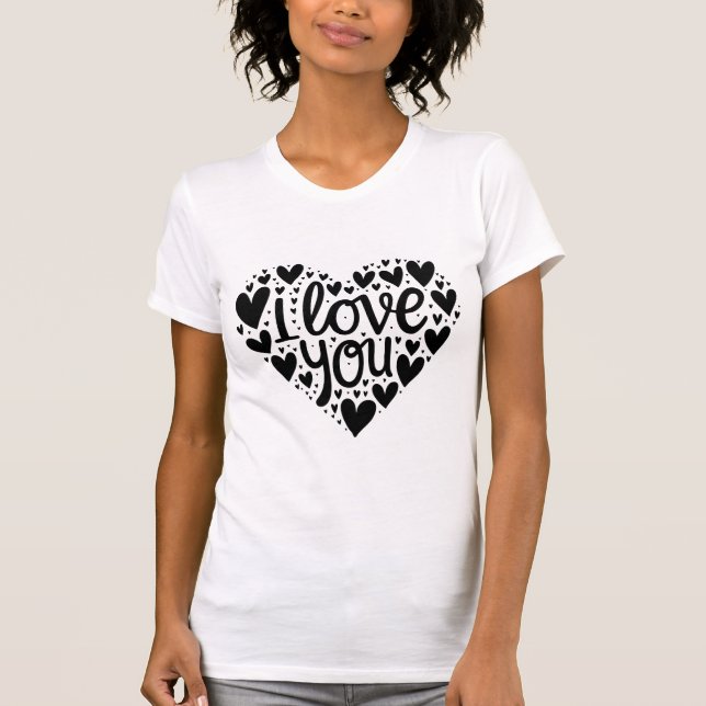 I Love You, Black T-Shirt (Vorderseite)
