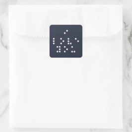 I love you (Braille) Quadratischer Aufkleber