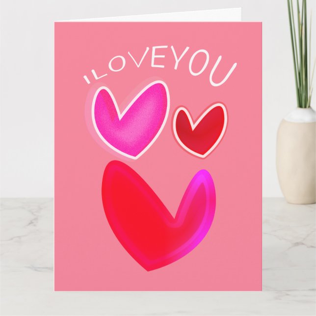 "I Love You" card. Karte (Vorderseite)