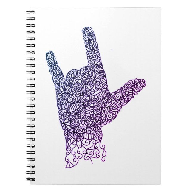 "I Love You" Carnet américain de la langue des sig (Devant)