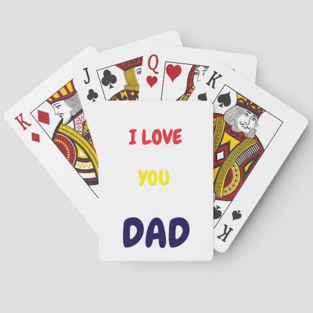 I Love you dad Elegant and Modern  Spielkarten (Rückseite)