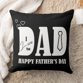 I Love You Dad Tie Hearts Kissen