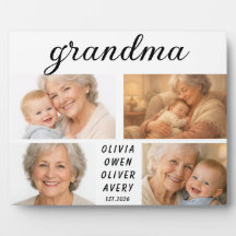 I Love You Grandma Photo Plaque | Grandparents Day