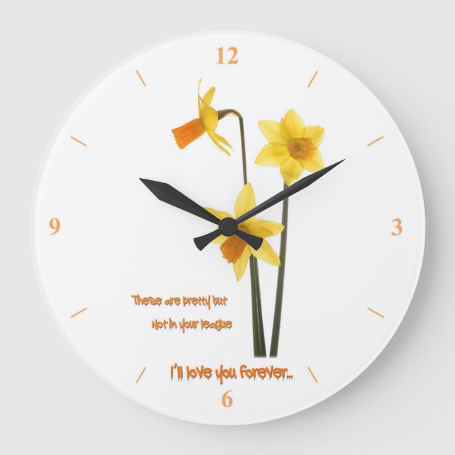 I Love You Große Wanduhr (Vorderseite)