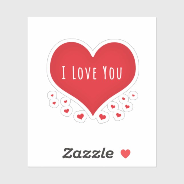 I love you hearts aufkleber (Blatt)