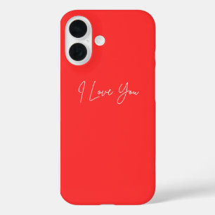 I Love You iPhone 16 Pouch - Coque romantique mign