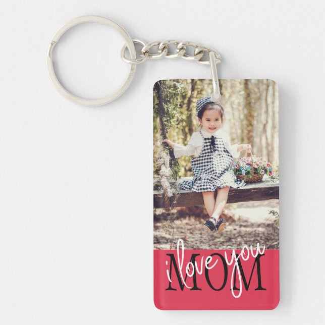 I Love You Maman Rose Gold Photo personnalisée (Devant)