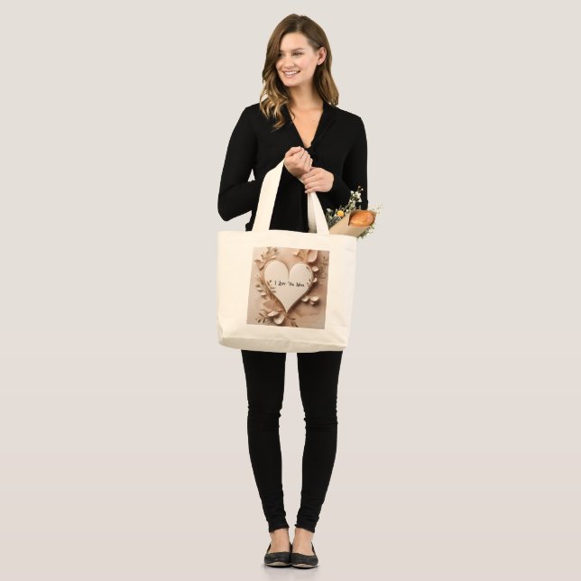 I Love You Mom Jumbo Stoffbeutel (Vorderseite (Model))