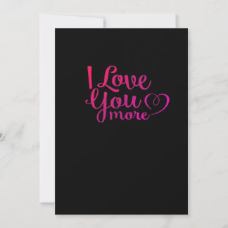 I Love You More Soft Minimal Design  Feiertagskarte