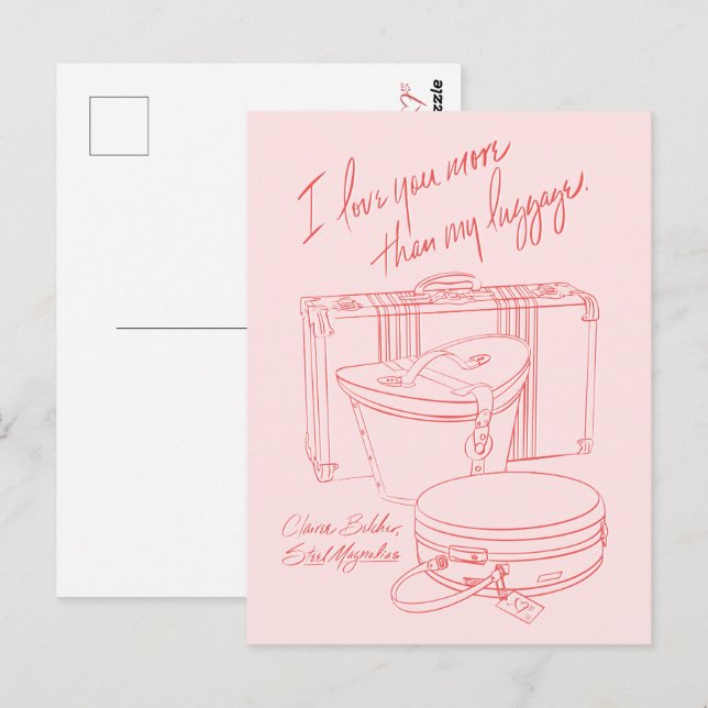 "I love you more than my luggage" Postcards Postkarte (Vorne/Hinten)