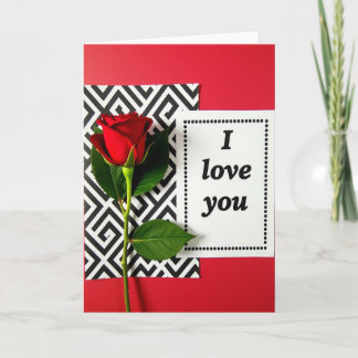 I Love You Red Rose Maze Card Karte