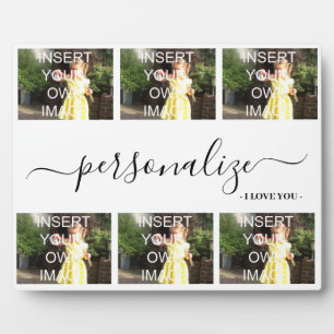 I Love You Six Photo Collage personnalisé Plaque c