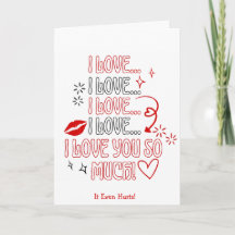I Love You So Much Note Romantic Valentines