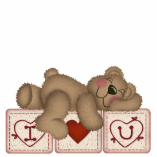I Love You Teddy Bear Photo Sculpture