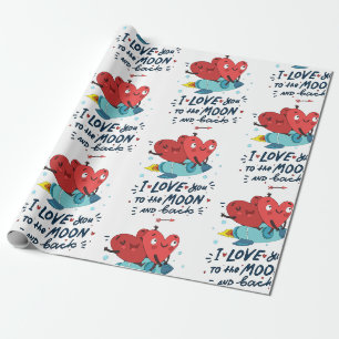 I love you to the moon and back geschenkpapier