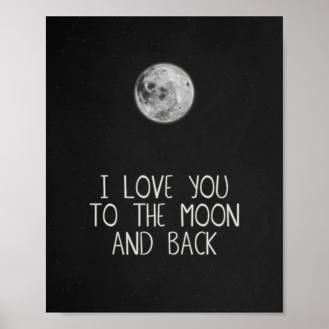 I Love You to the Moon and Back Moon Poster Art (Devant)