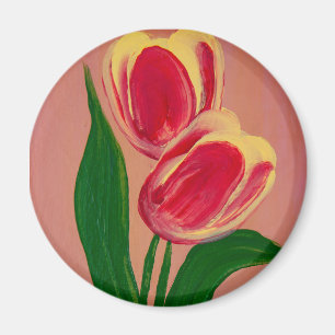 I Love You Tulip Much Magnet